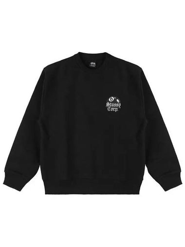 1914868 BLACK 8-ball crew neck sweatshirt　 998319 - STUSSY - BALAAN 1