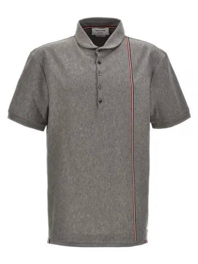 RWB Stripe Polo Shirt Grey - THOM BROWNE - BALAAN 2