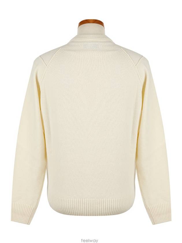 Lens Wappen Wool Knit Top Ivory - CP COMPANY - BALAAN.
