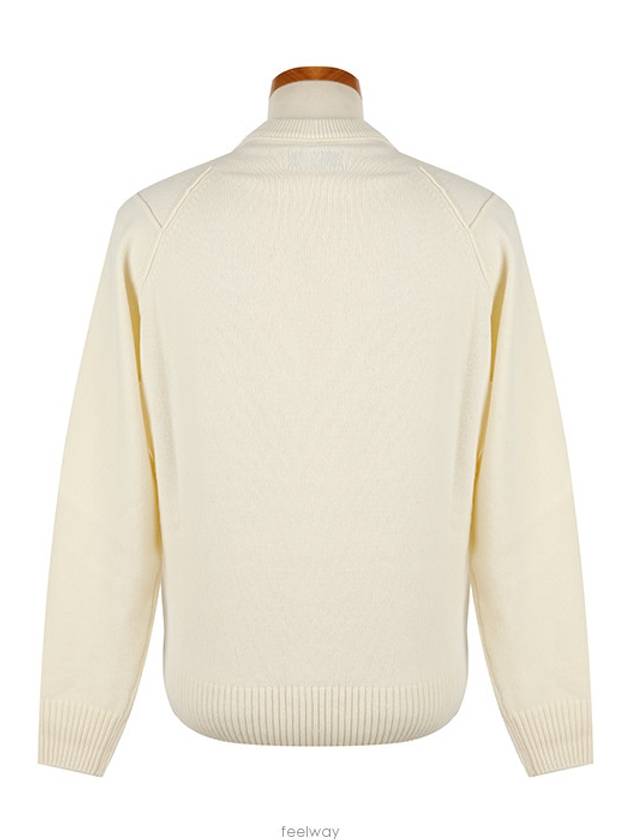 Lens Wappen Wool Knit Top Ivory - CP COMPANY - BALAAN 4