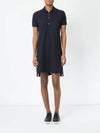 Classic Cotton Pique Center Back Stripe A-Line Short Sleeve Polo Short Dress Navy - THOM BROWNE - BALAAN 3