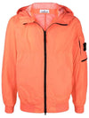 Men's Wappen Patch Naslan Watro Hooded Jacket Orange - STONE ISLAND - BALAAN 2