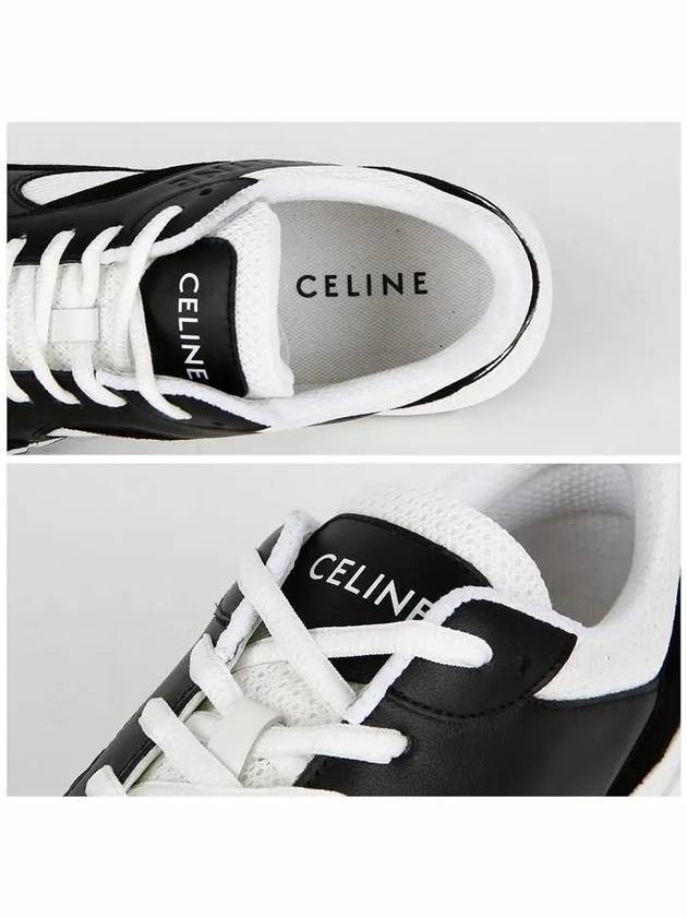 Black Optic White CR 03 Low Lace Up Runner Sneakers 361494644C 38AB - CELINE - BALAAN 5