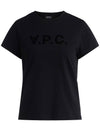 VPC Logo Organic Cotton Short Sleeve T-Shirt Black - A.P.C. - BALAAN 3