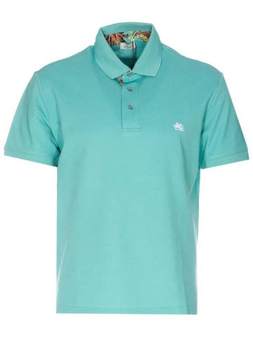 Logo Polo Shirt Blue - ETRO - BALAAN 1