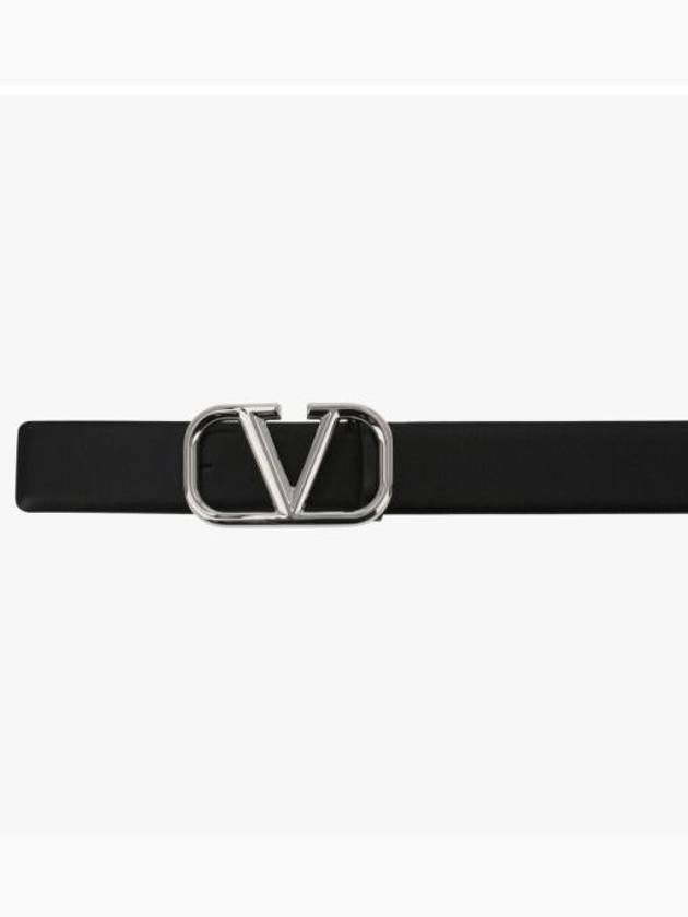 Buckle Leather Belt Black - VALENTINO - BALAAN 5