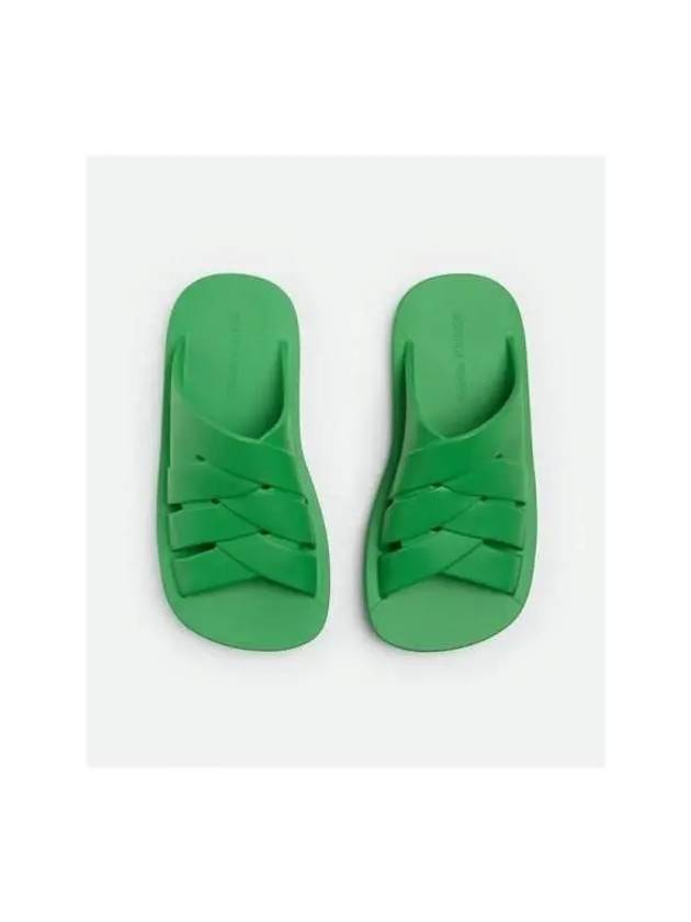 Flintston Intrecciato Matte Rubber Sandals Parakeet - BOTTEGA VENETA - BALAAN 5