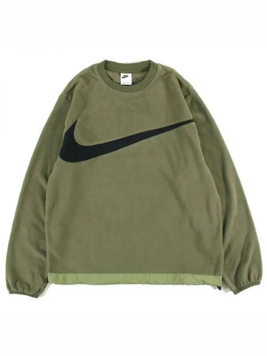 Fleece Winterized Crew Sweatshirt Olive - NIKE - BALAAN 2