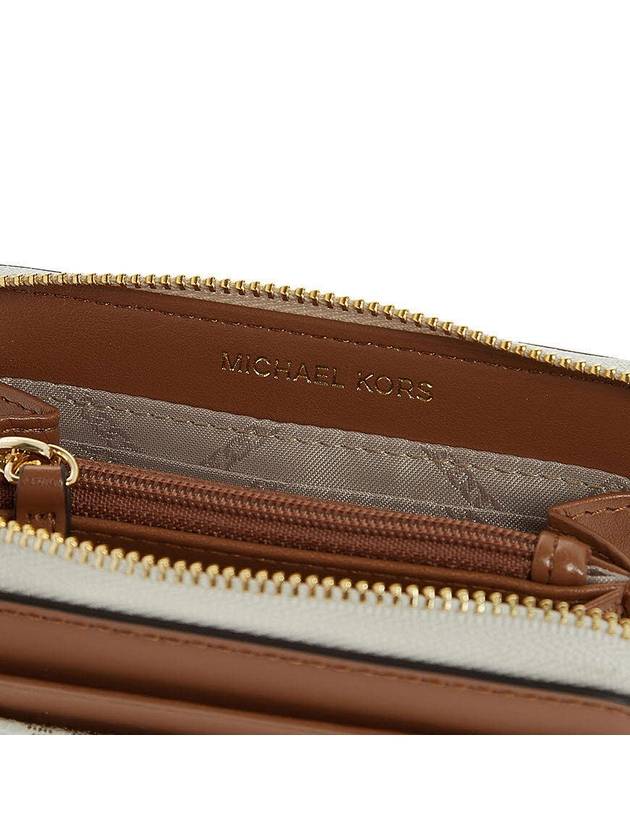 Jet Set Small Logo Card Wallet Brown Vanilla - MICHAEL KORS - BALAAN 10