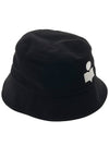 Haley Embroidered Logo Bucket Hat Black - ISABEL MARANT - BALAAN 5