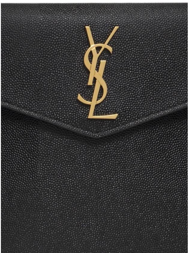 Envelope Uptown Baby Clutch Bag Black - SAINT LAURENT - BALAAN 5