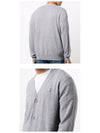 Keve Face Wool V-neck Cardigan Grey Melange - ACNE STUDIOS - BALAAN 7