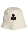 Haley Embroidered Logo Bucket Hat Ivory - ISABEL MARANT - BALAAN 2