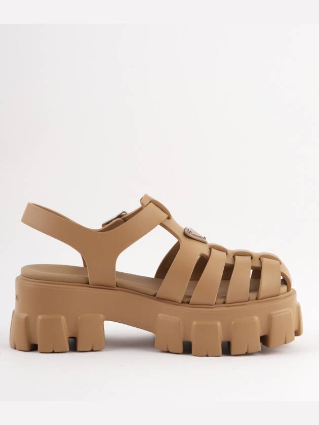 Monolith Rubber Sandals Beige - PRADA - BALAAN 5