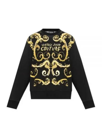 Chromo Couture Regular Fit Sweatshirt Black - VERSACE - BALAAN 2