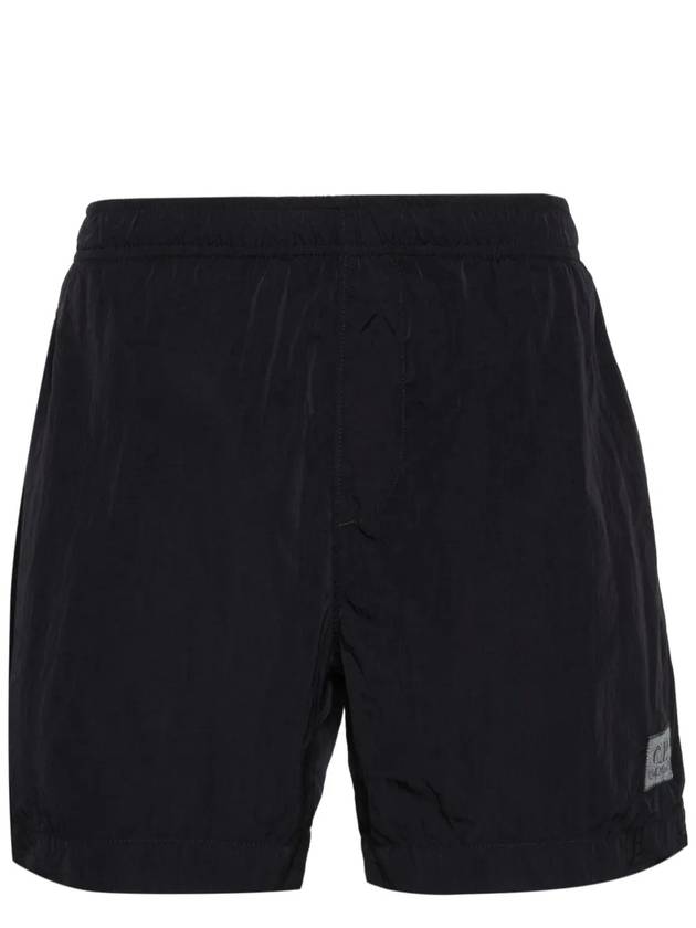 Eco-Chrome R Logo Patch Swim Shorts Black - CP COMPANY - BALAAN 2