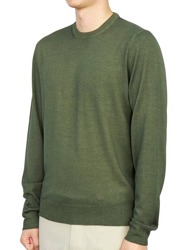 Men's Crew Neck Wool Knit Top Khaki - DRUMOHR - BALAAN 3