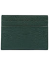 TB Logo Grained Leather Card Wallet Green - BURBERRY - BALAAN 6