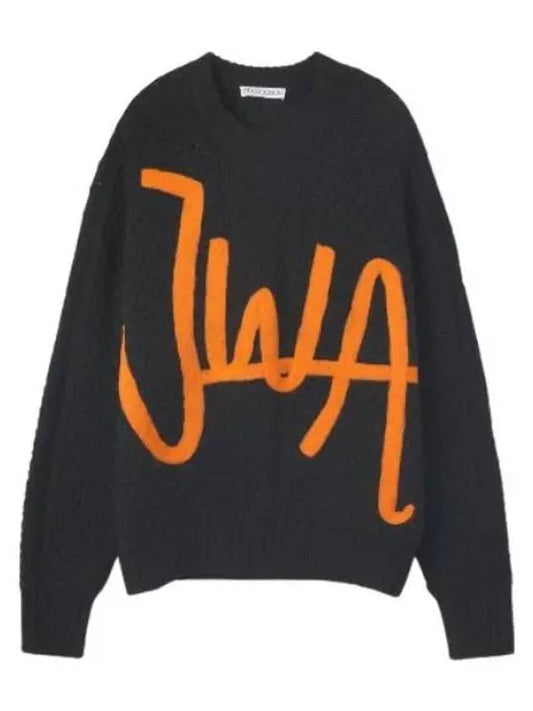 logo cable knit yellow - JW ANDERSON - BALAAN 1