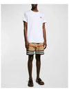 Embroidered Monogram Organic Cotton Short Sleeve T-Shirt White B0651081898 - BURBERRY - BALAAN 5