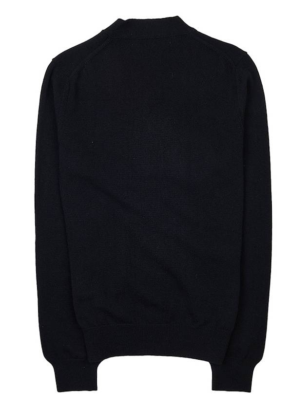 Men's Double Heart Waffen Cardigan P1N076 BLACK - COMME DES GARCONS - BALAAN 2