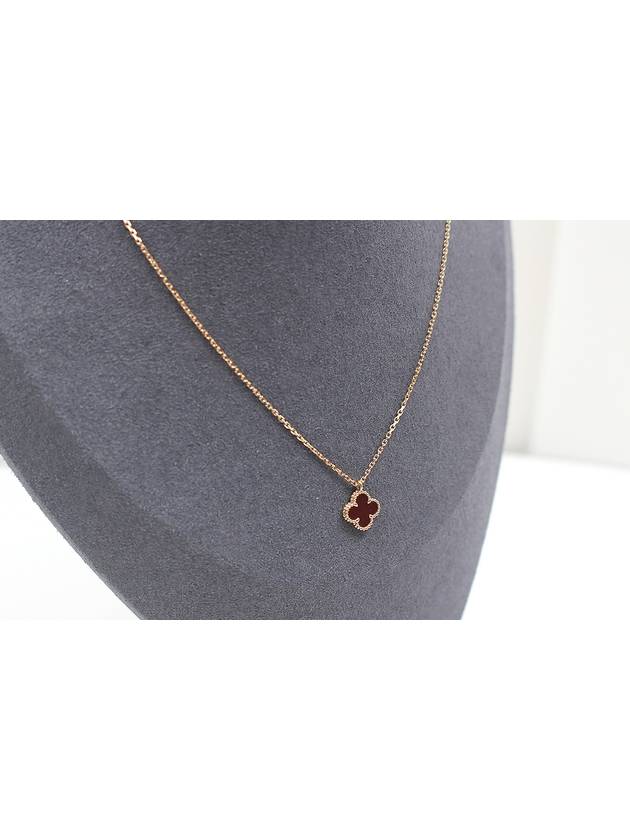 Van Cleef Arpels Suite Alhambra Pendant Pink Gold Carnelian Necklace VCARN59M00 - VANCLEEFARPELS - BALAAN 5