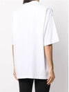 Logo Print Oversized Short Sleeve T-Shirt White - BALENCIAGA - BALAAN 5