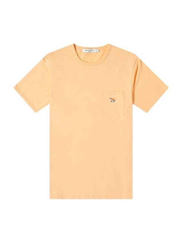 Baby Fox Patch Pocket Short Sleeve T-Shirt Pale Orange - MAISON KITSUNE - BALAAN 1