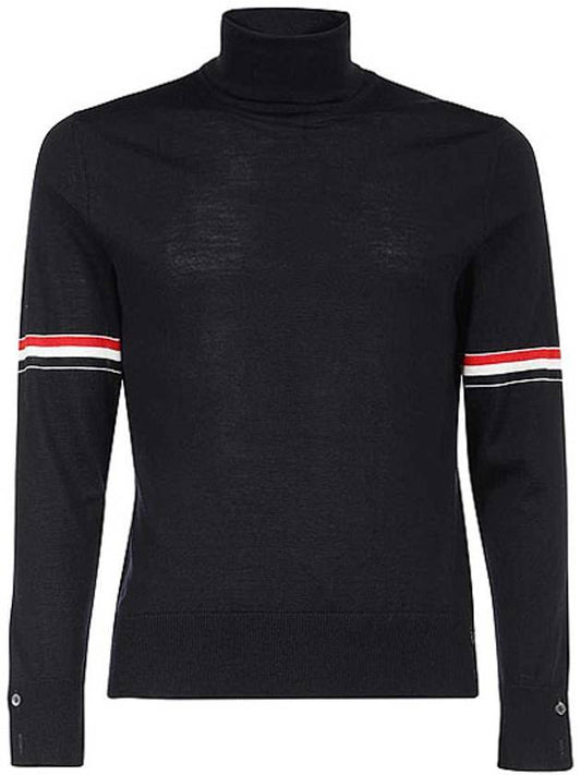 Fine Merino Striped Turtleneck Navy - THOM BROWNE - BALAAN 2