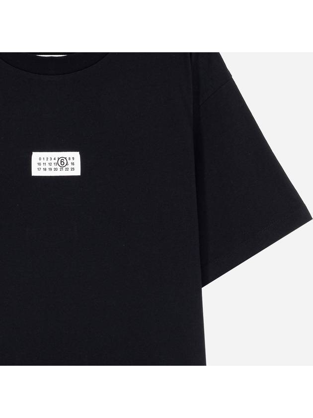 Logo Crew Neck Short Sleeve T-Shirt Black - MAISON MARGIELA - BALAAN 4