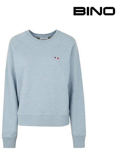 Tricolor Fox Patch Adjusted Sweatshirt Blue - MAISON KITSUNE - BALAAN 2