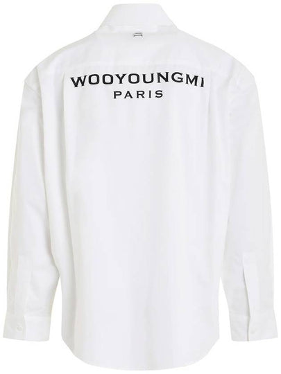 Back Logo Cotton Long Sleeve Shirt White - WOOYOUNGMI - BALAAN 2