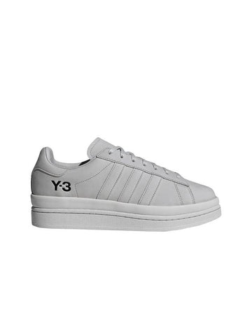 Hicho Leather Low Top Sneakers Grey - Y-3 - BALAAN 1