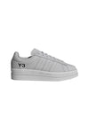 Hicho Leather Low Top Sneakers Grey - Y-3 - BALAAN 1