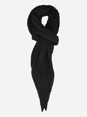 PP46AD001 15 Pleated Please Basic Scarf Black - ISSEY MIYAKE - BALAAN 1