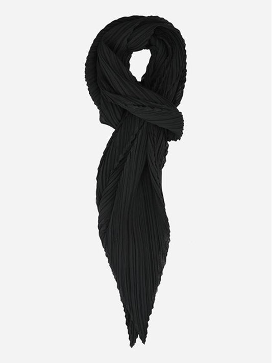 Pleated Muffler Black - ISSEY MIYAKE - BALAAN 1