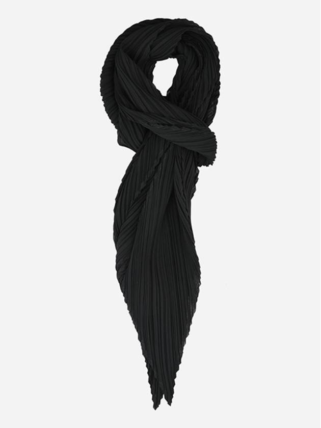 Pleated Muffler Black - ISSEY MIYAKE - BALAAN 1