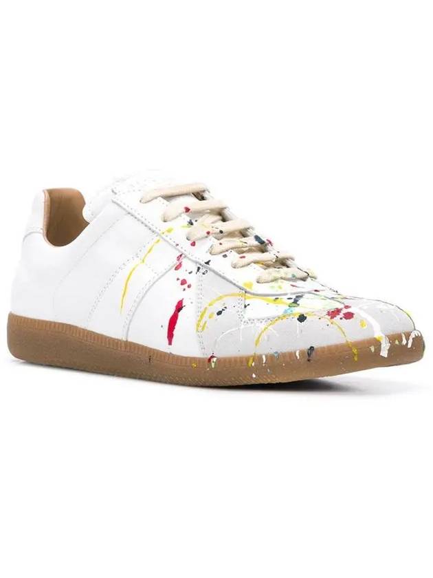 Men's Replica German Army Paint Low Top Sneakers White - MAISON MARGIELA - BALAAN 3