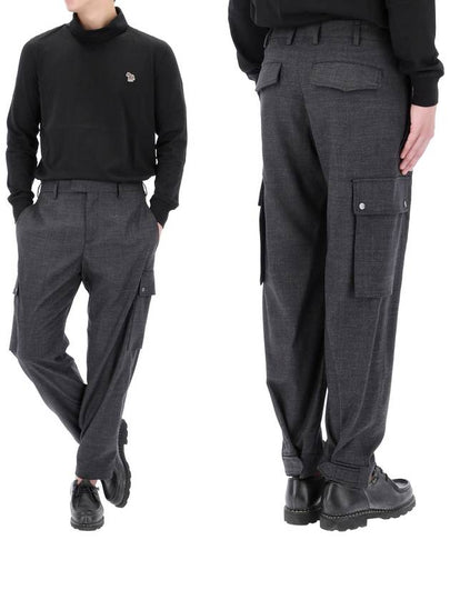 High Waisted Cargo Slacks Grey - NEIL BARRETT - BALAAN 2