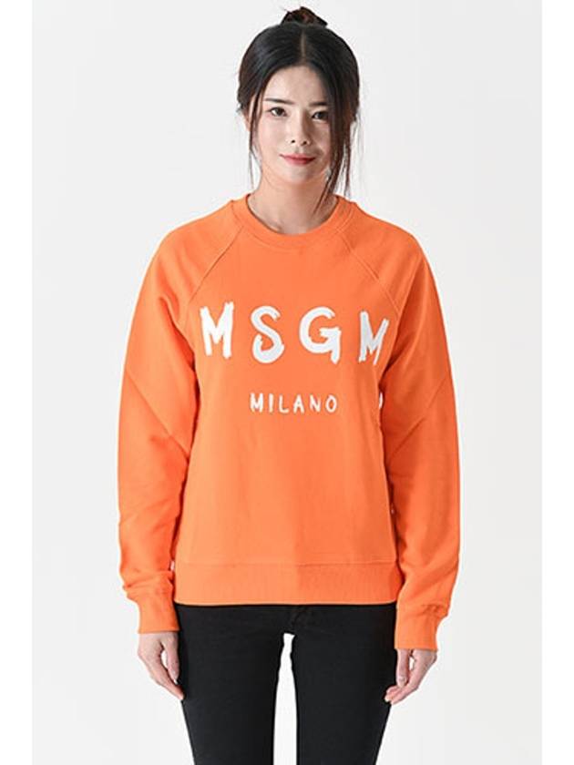 Milano Brushed Logo Sweatshirt Orange - MSGM - BALAAN 3