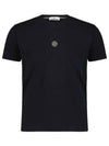 Garment Dyed Lettering One Print Cotton Jersey Short Sleeve T-Shirt Black - STONE ISLAND - BALAAN 2