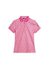 Tour Tech Geo Print Short Sleeve Polo Shirt Fuchsia Purple - J.LINDEBERG - BALAAN 2