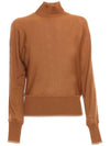 Women's Edukata Turtleneck Sweater Camel - MAX MARA - BALAAN.