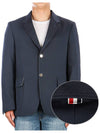 Dyed Gabardine Unconstructed Cotton Jacket Navy - THOM BROWNE - BALAAN 2