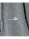 Logo Cotton Blend Knit Hoodie Green - A.P.C. - BALAAN 4