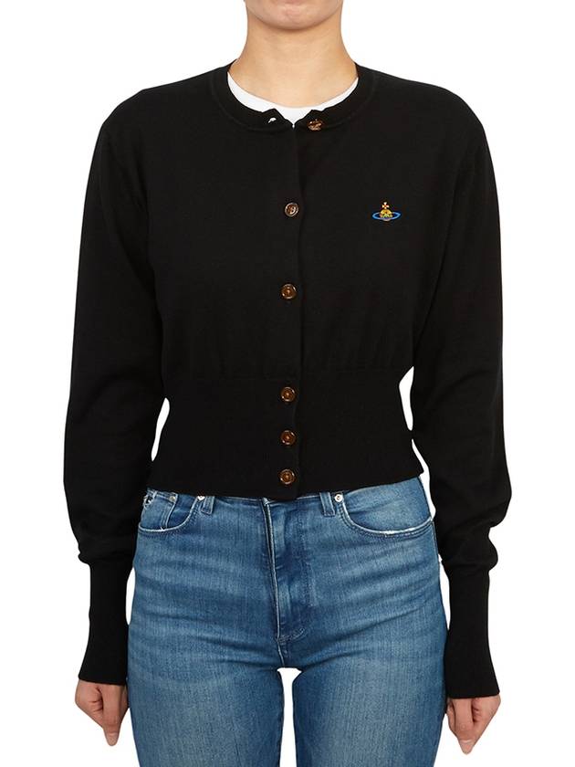 Bea Crop Cardigan Black - VIVIENNE WESTWOOD - BALAAN 5