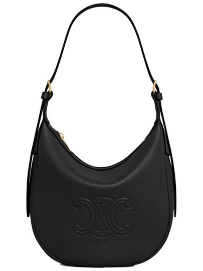 Heloise Cuir Triomphe Small Supple Calfskin Shoulder Bag Black - CELINE - BALAAN 2