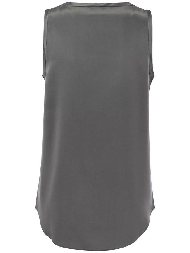 Satin Sleeveless Gray - BRUNELLO CUCINELLI - BALAAN 3