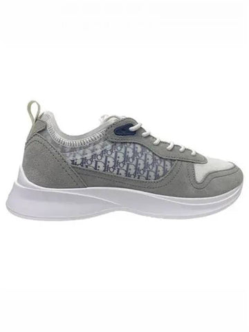 3SN283ZMI86 865 B25 Oblique Runner Sneakers Gray Blue Men s Shoes TEO 270148 - DIOR - BALAAN 1