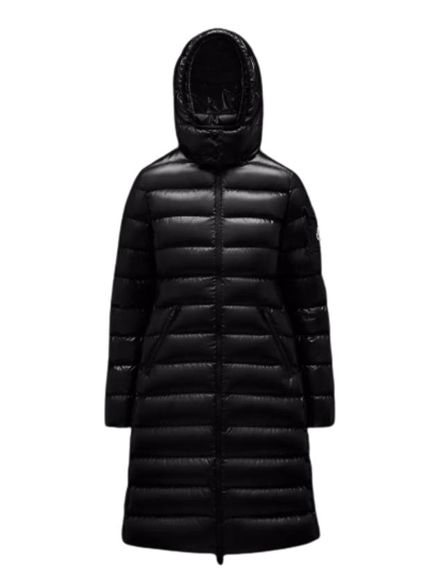 Moka Long Down Jacket Black - MONCLER - BALAAN 2